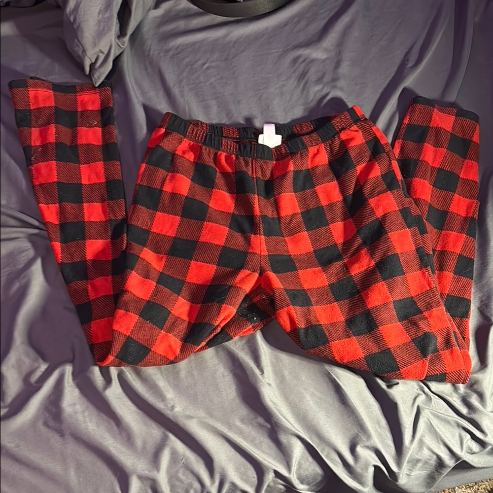 Red and Black Plaid Pants